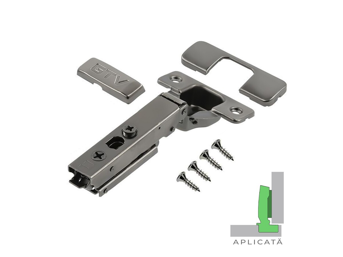 Balama silence aplicata reglaj 3D, Negru, cu placuta lineara, ZM-DCHCB09-3DBEO-20