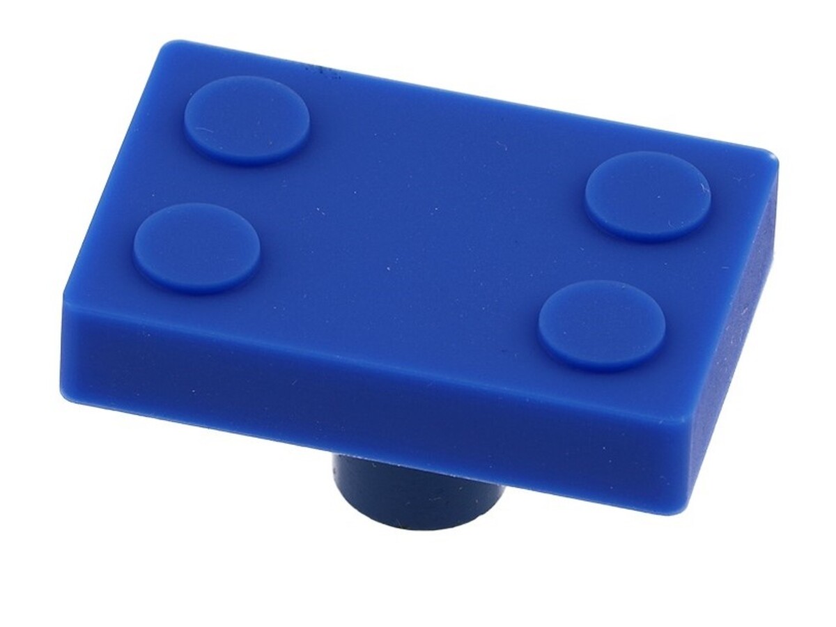 Buton, Lego albastru, Cauciuc, UM-BLOCK-NB