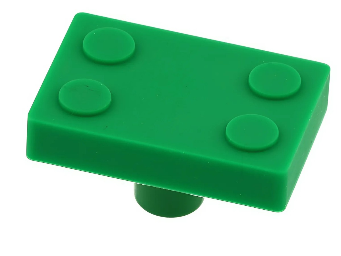 Buton, Lego verde, Cauciuc, UM-BLOCK-ZL