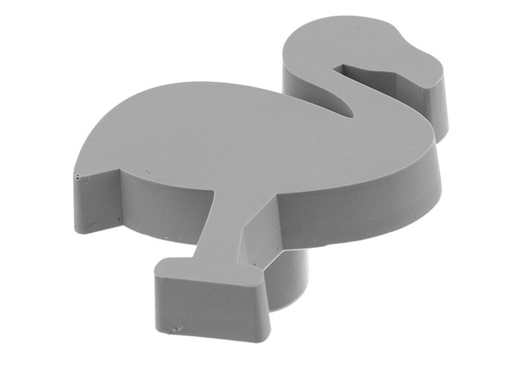 Buton, Flamingo gri, Cauciuc, UM-FLAMING-SZ