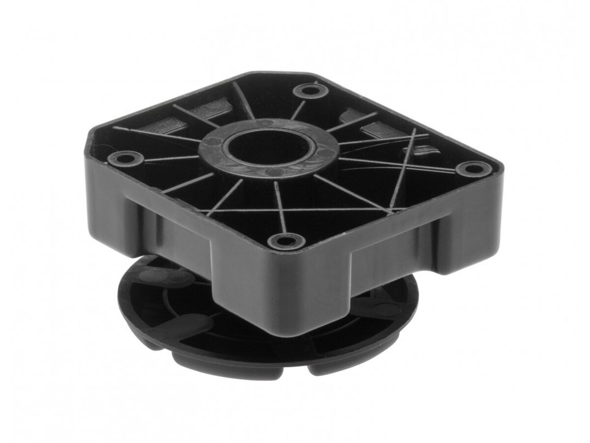 Picior Rotund, H50-75 mm, Plastic Negru, NM-MLA-50-75