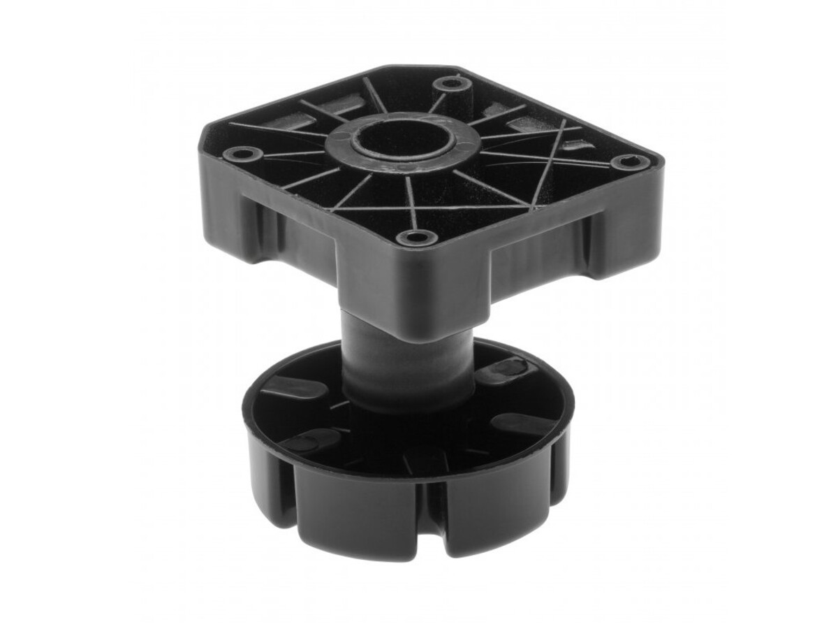 Picior Rotund, H95-145 mm, Plastic Negru, NM-MLA-95-145