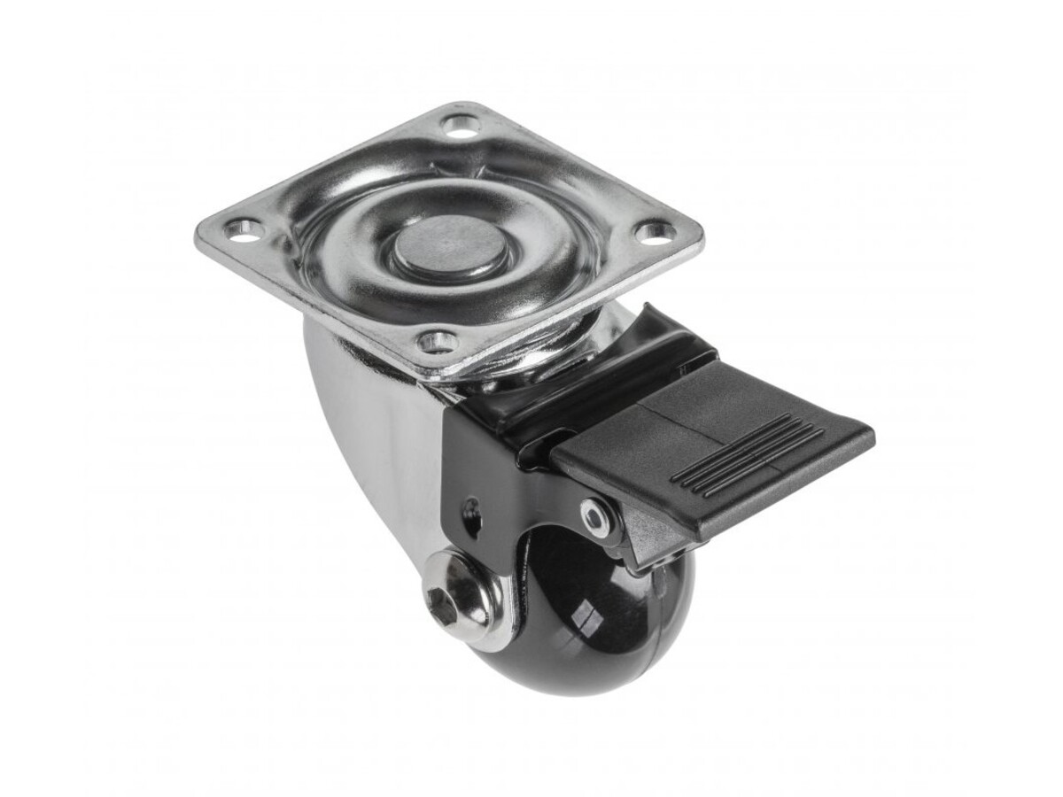 Rotila Silicon ø35, cu frana, Negru, KM-RD-35-CF-20