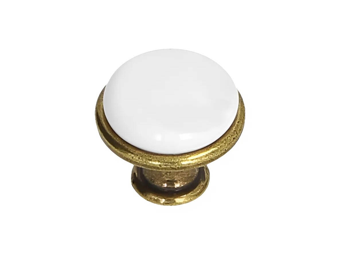 Buton, Portelan, Alama antichizata, Alb, GP 19-GAB-WHT-0