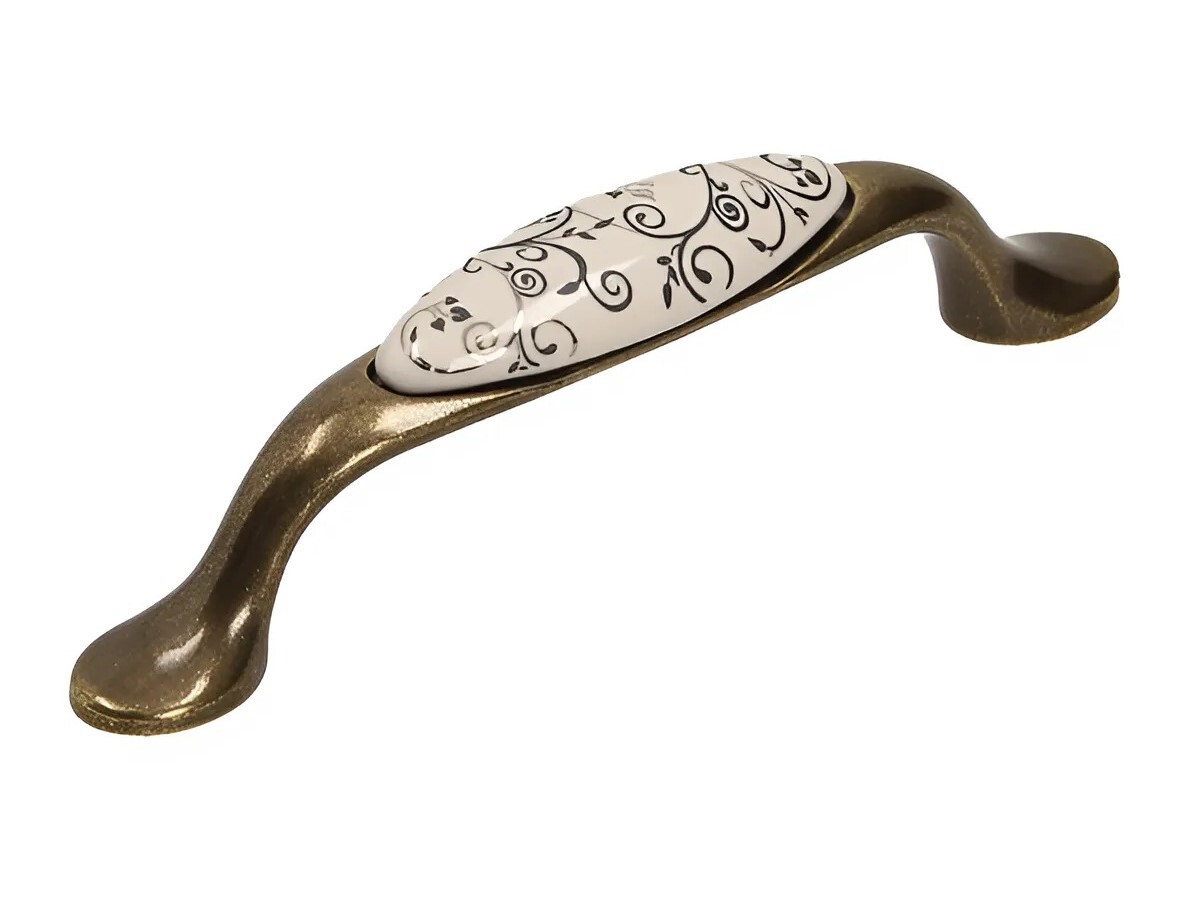 Maner, Portelan Alama Antichizata Floare Neagra, UP 19-0096-GAB-MLK-12