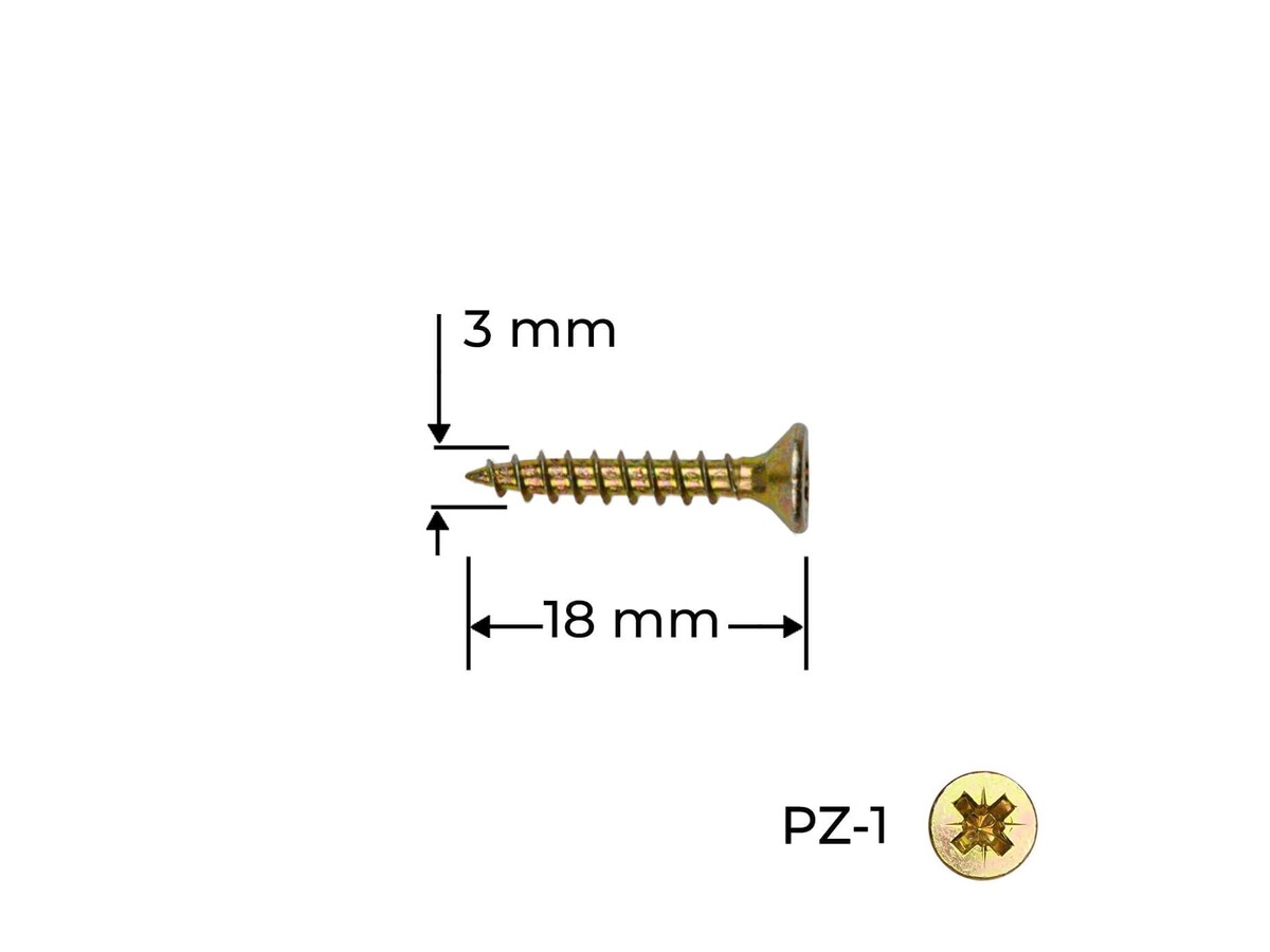 Surub Reisser 3.0 x 18 mm / 100 buc.