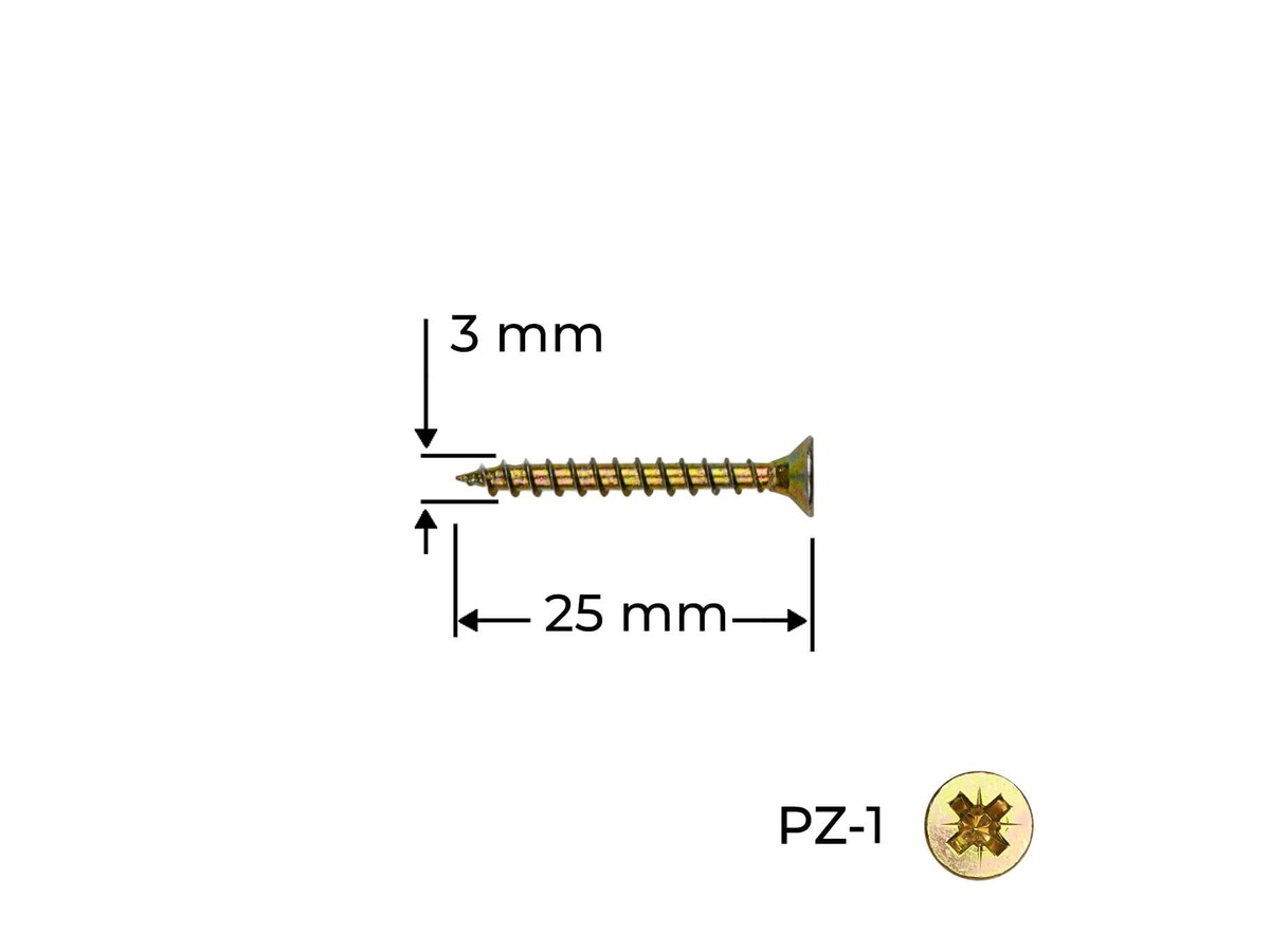 Surub Reisser 3.0 x 25 mm / 100 buc.