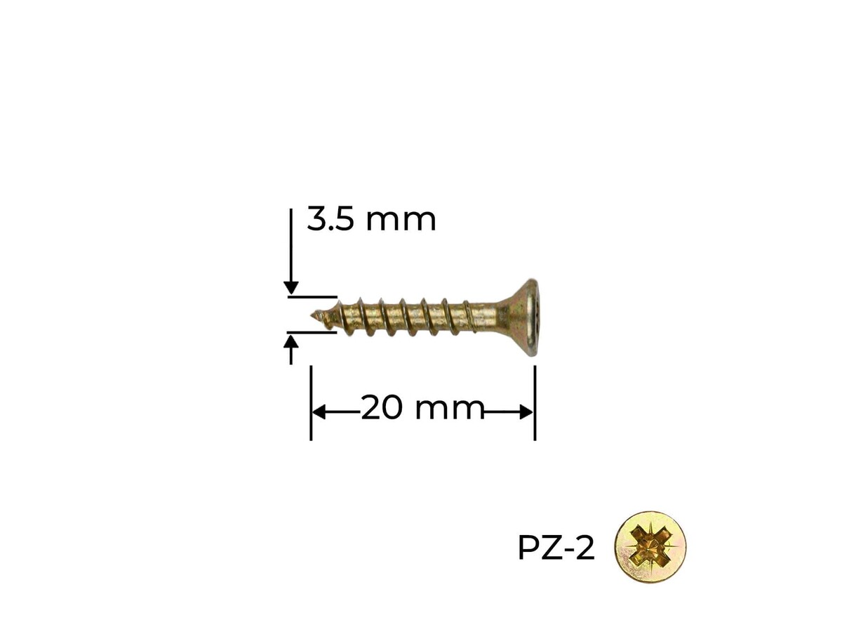 Surub Reisser 3.5 x 20 mm / 100 buc.