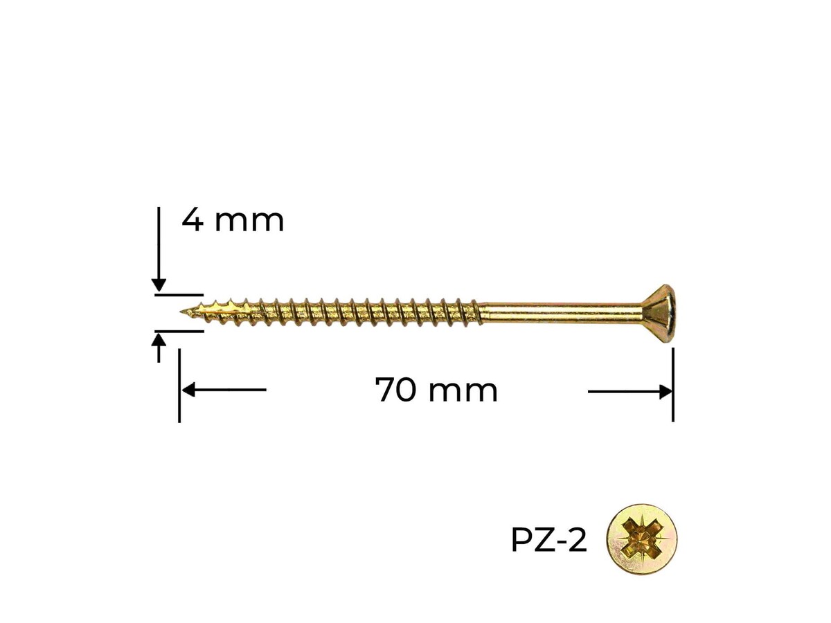 Surub Reisser 4.0 x 70 mm / 100 buc.