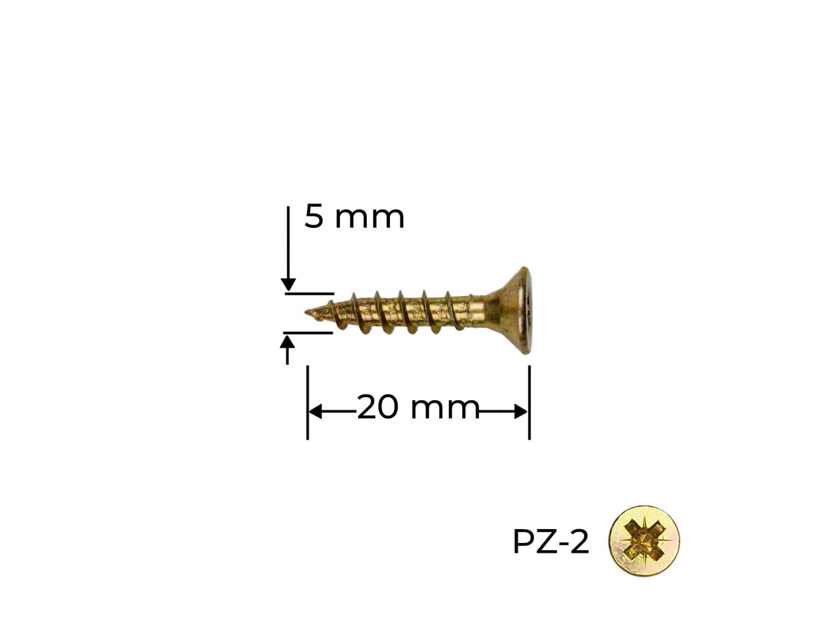 Surub Reisser 5.0 x 20 mm / 100 buc.