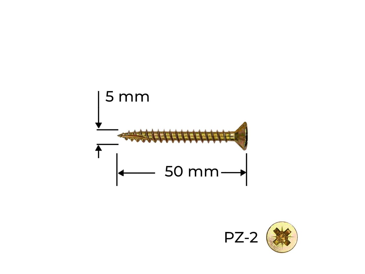 Surub Reisser 5.0 x 50 mm / 100 buc.
