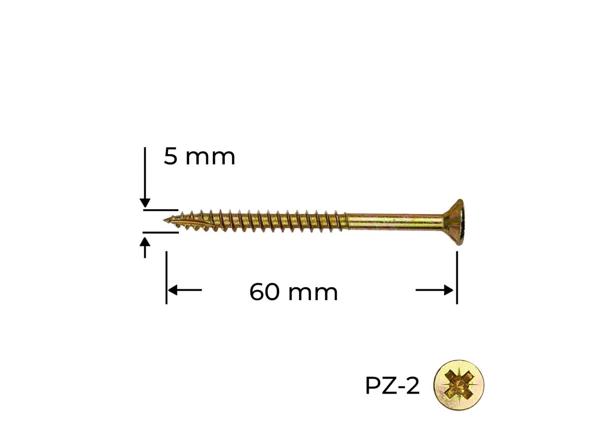 Surub Reisser 5.0 x 60 mm / 100 buc.