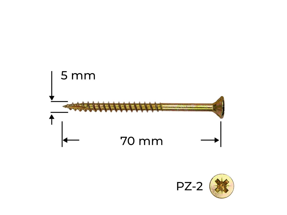 Surub Reisser 5.0 x 70 mm / 100 buc.
