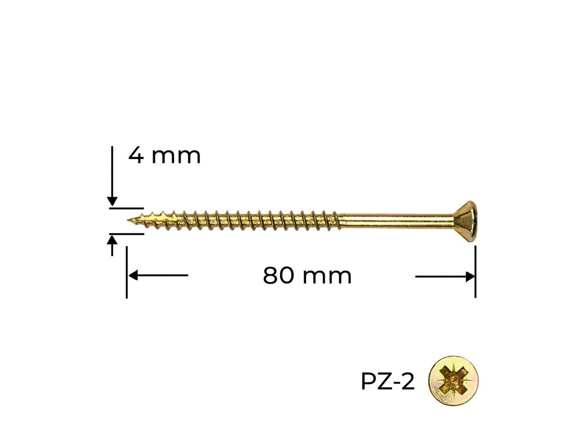 Surub Reisser 4.0 x 80 mm / 100 buc.