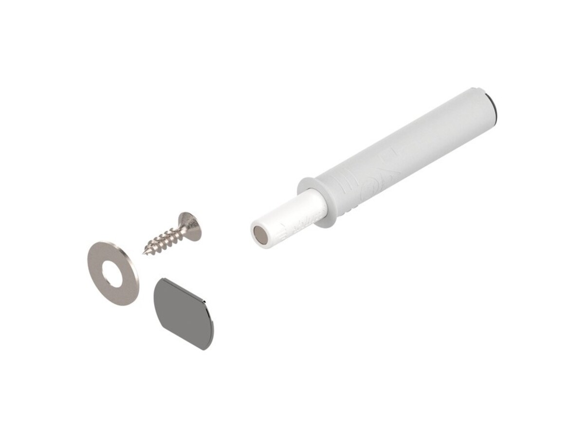 956.1004 TIP-ON pentru usi (set), Versiune scurta, cu magnet, Alb