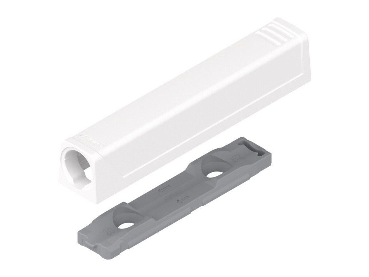 956A1201 Placuta de adaptare TIP-ON pentru usi, Versiune lunga, Suruburi, Alb