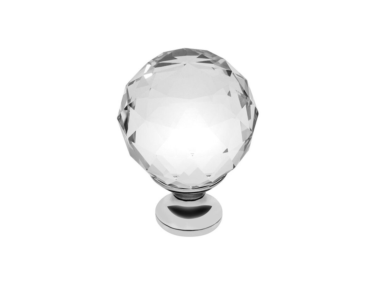 Buton, Crom/Cristal alb, GZ-CRPA40-01