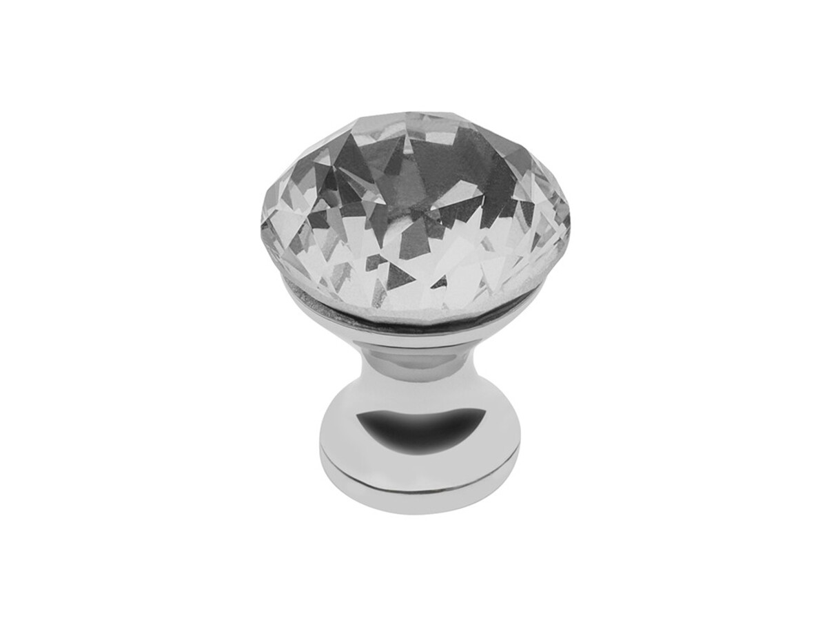Buton, Crom/Cristal alb, GZ-CRPB20-01